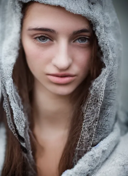 Image similar to portrait of a beautiful 20-year-old Italian woman by Brian Ingram, close up, detailed, award winning, Sony a7R