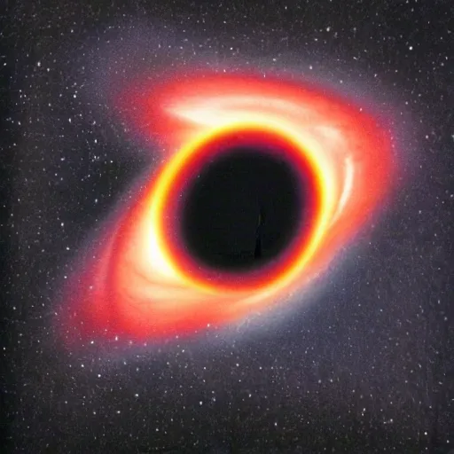 Image similar to grainy vintage airbrush of a black hole