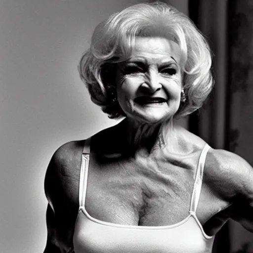 buff betty white with huge muscles