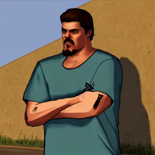 Prompt: robb wells in gta : san andreas