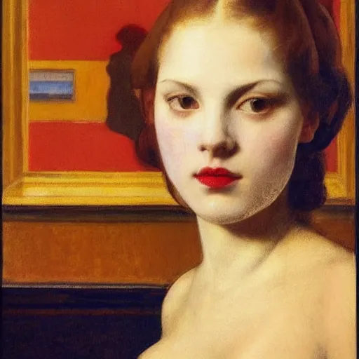 Image similar to a beautiful girl's face made of ivory and gold filigree, film still by edward hopper, by Pontormo, by klimt, pre-raphaelite. art noveau, art noveau, highly detailed, strong lights, liminal, eerie, Bright pastel colors