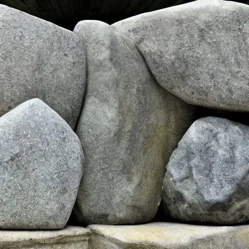 Image similar to dwayne johnson made of stone