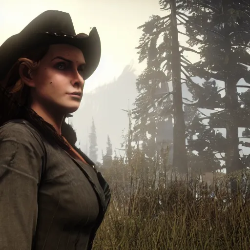 Prompt: Sadie from Red Dead Redemption 2 in Skyrim