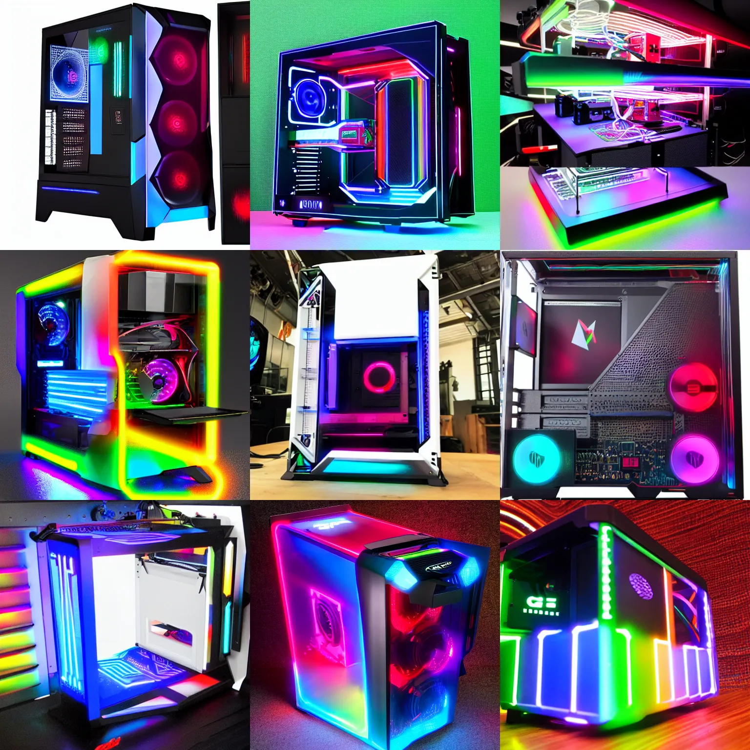 Prompt: RGB gaming guillotine