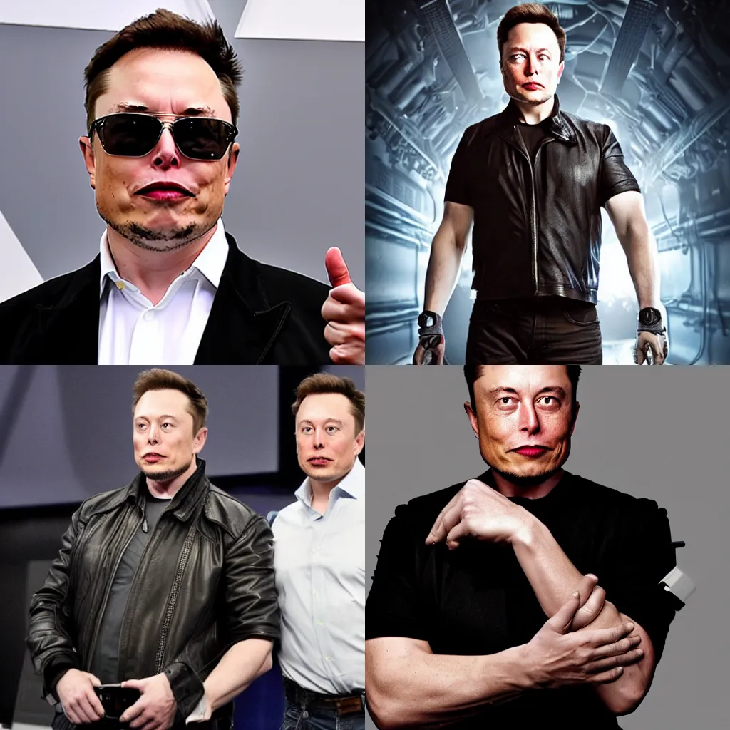 Prompt: Elon Musk as Terminator