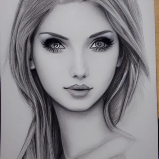 Image similar to amouranth pencil drawing, highly detailed