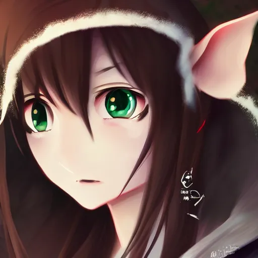 Prompt: elf girl with huge ears, anime style digital art, hd, artstation, pixiv