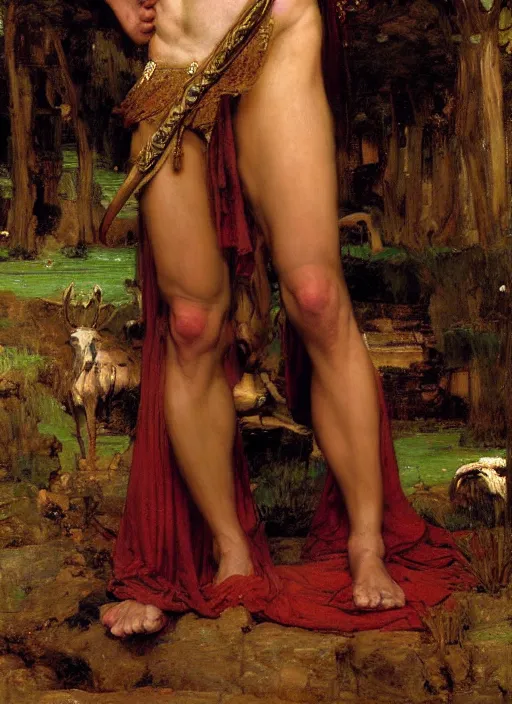 Image similar to Wikus, of the high glade. Centaur. Orientalist portrait by john william waterhouse and Edwin Longsden Long and Theodore Ralli and Nasreddine Dinet, oil on canvas. Cinematic, hyper realism, realistic proportions, dramatic lighting, high detail 4k