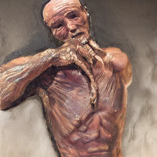 Prompt: otzi artistic recreation,