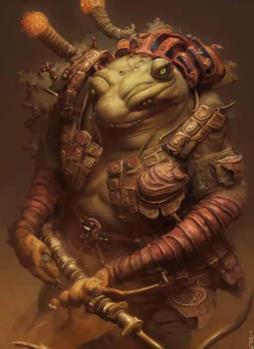 Image similar to subsurface scattering, toad samurai, by jesper ejsing, justin gerard, tomasz alen kopera, cgsociety and fenghua zhong, highly detailed, rim light, cinematic lighting, illustration, art, octane render, very coherent, cinematic, hyper realism, high detail, octane render, 8 k