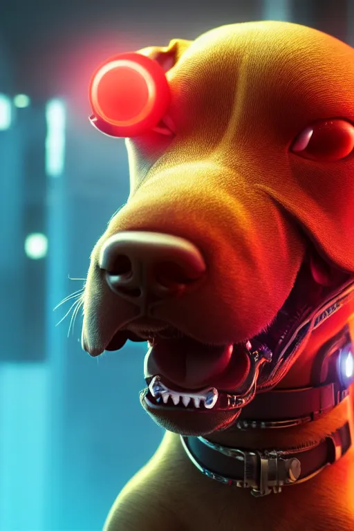 Prompt: cyborg dog, ultra hd, Art By Genpei Akasegawa, unreal 5, DAZ, hyperrealistic, octane render, dynamic lighting, intricate detail, summer vibrancy, cinematic