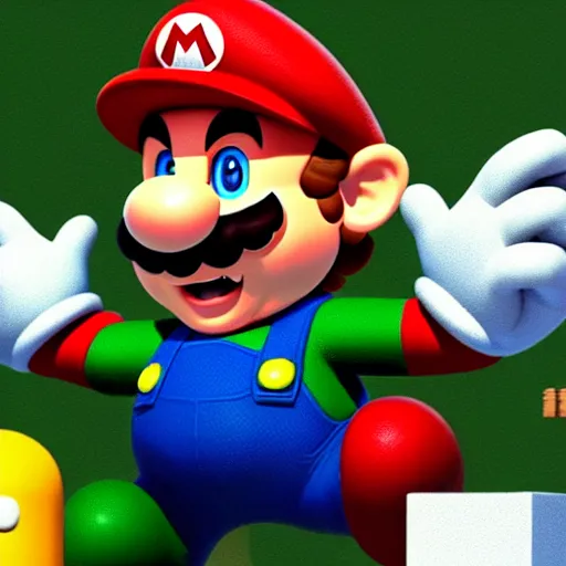 Prompt: super mario the movie leaked footage photo by illumination