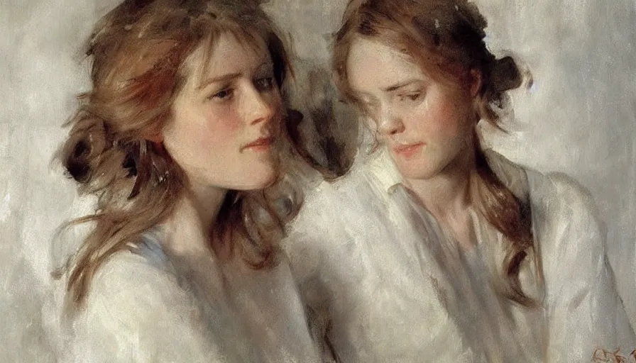 Image similar to painting by anders zorn, young woman, detailed, stunning