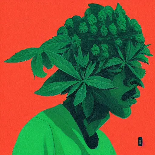 Image similar to marijuana profile picture by sachin teng,, organic painting, marijuana smoke, matte, hiphop, hard edges, energetic, 3 d shapes, supreme, asymmetrical, smoke, green, highly detailed