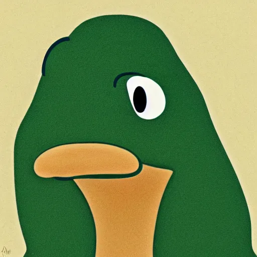 Image similar to a cartoon portrait of a friendly platypus, disney animation