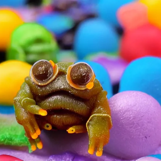 Image similar to tardigrade made of candy