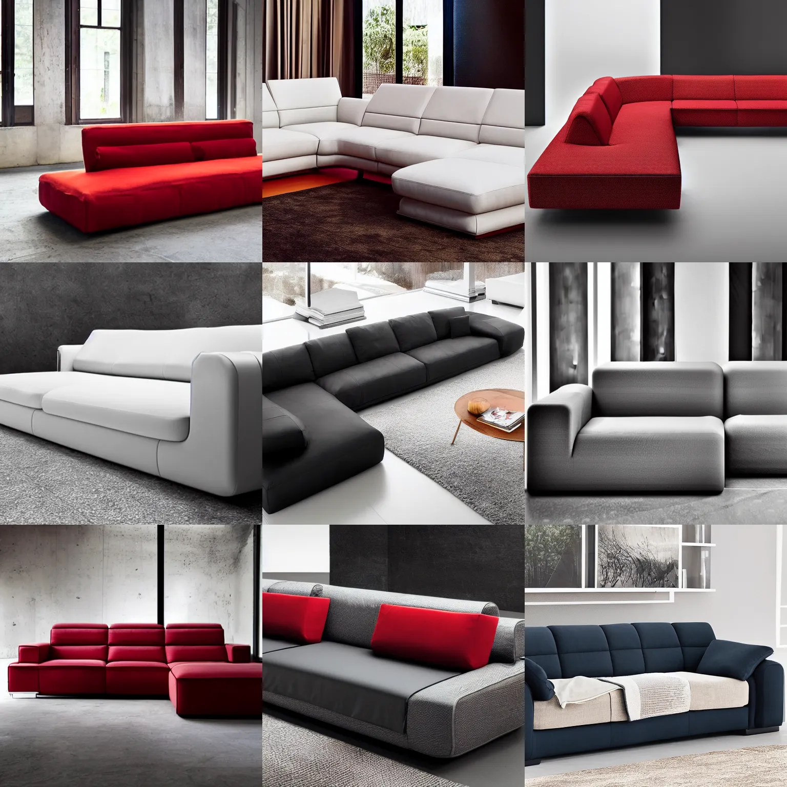 Prompt: a couch designed by Ferrari