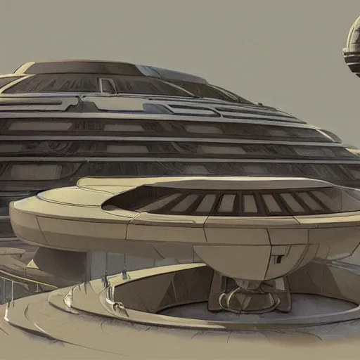 Prompt: spy headquarters on Cardassia, style of Greg Rutkowski, Star Trek