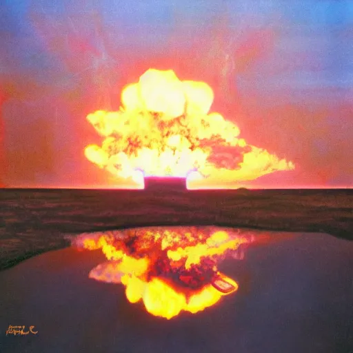 Image similar to photograph of nuclear blast, photorealism