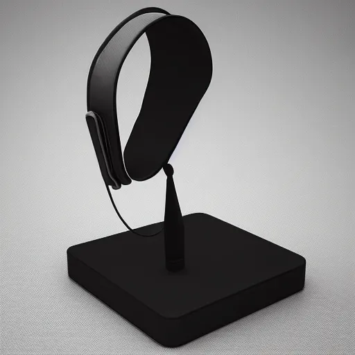 Prompt: headphone stand!!!, futuristic, techno, cyberpunk, product design, 3 d render, concept, fun, swag, iconic