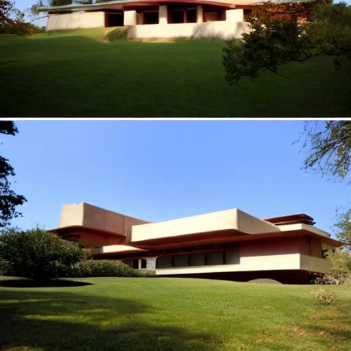 Image similar to house designed by frank lloyd wright