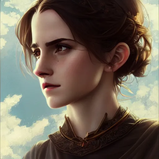 Image similar to ultra realistic illustration, emma watson anime, intricate, elegant, highly detailed, digital painting, artstation, concept art, smooth, sharp focus, illustration, art by artgerm and greg rutkowski and alphonse mucha and wlop