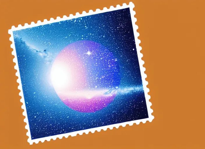 Image similar to a minimalistic sticker illustration of a galaxy, minimalism, artstation, minimalistic post stamp 4 k