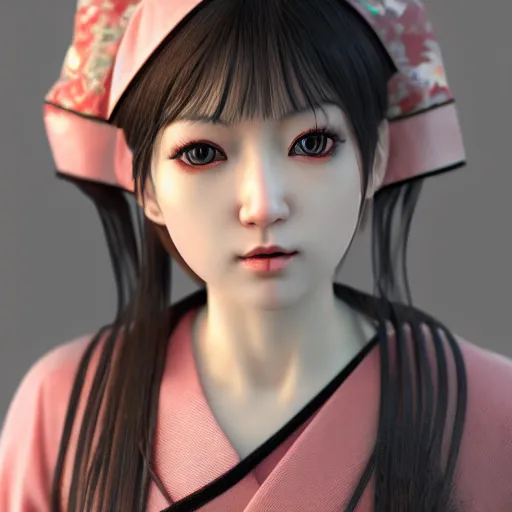 Image similar to japanese doll sculptures, realistic portraits, full body, unreal engine, 3 d, octane render, hd