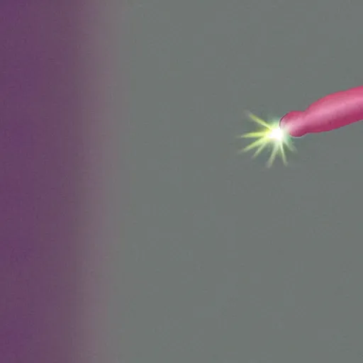 Image similar to a flesh - colored rocket launching into the orchid galaxy