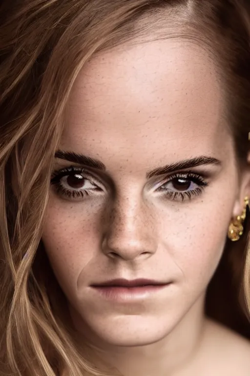 Prompt: portrait of emma watson, intimate, elegant, highly detailed, photorealistic, sharp focus, golden ratio