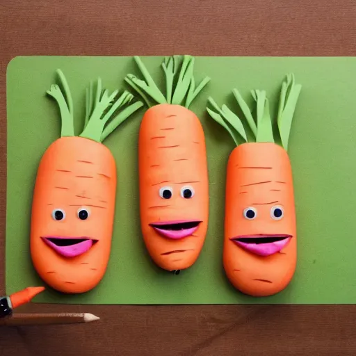 Image similar to a carrot getting eaten, stop motion sheet, animation,