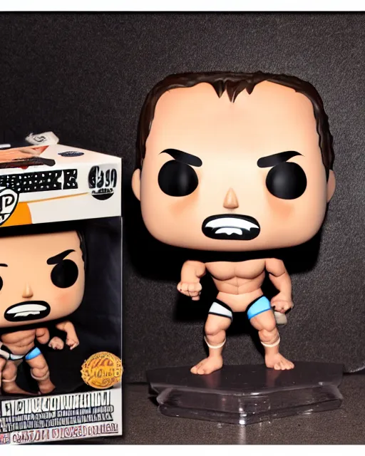 Image similar to Wrestler Funko Pop. Photographic, photography