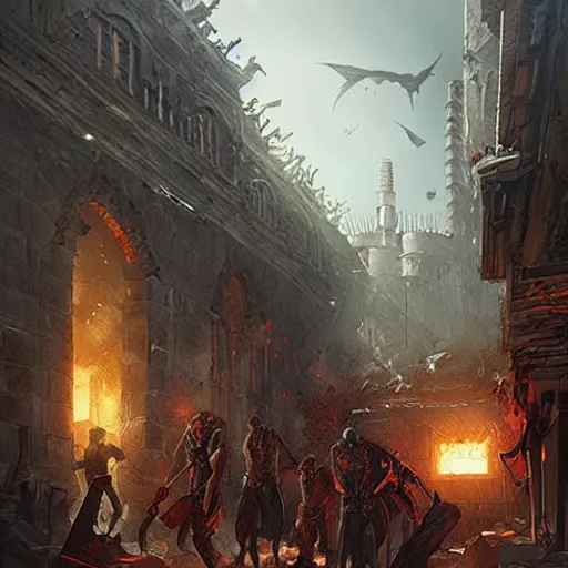 Image similar to constantinople zombies geog darrow greg rutkowski