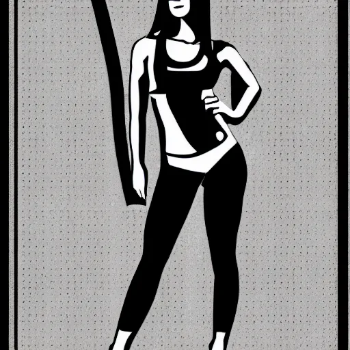 Prompt: a very very beautiful thin athletic build filipino woman posing, dramatic, vector, gta art