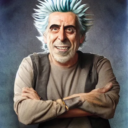 Image similar to lifelike portrait of rick sanchez, photo