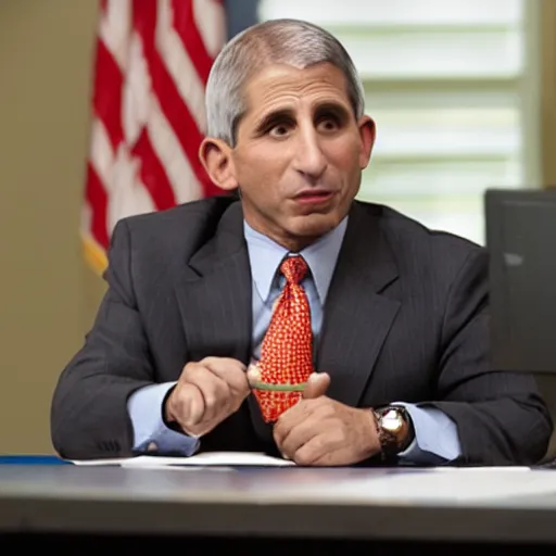 Image similar to Anthony Fauci as Michael Scott on the office