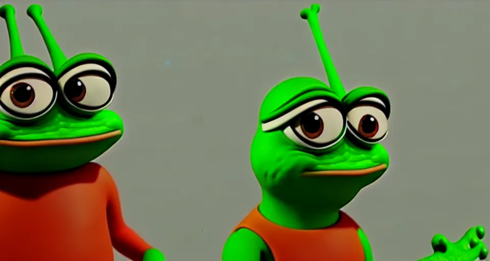 Prompt: frame from pepe 3d movie