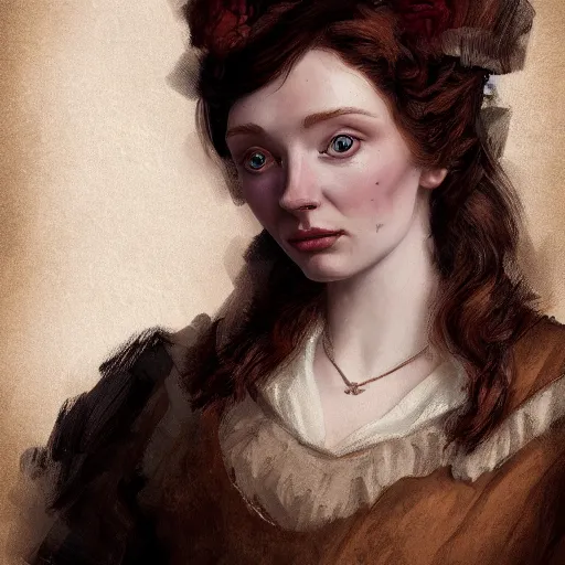 Image similar to eleanor tomlinson posing in victorian garb, highly detailed, digital painting, artstation, concept art, smooth, sharp focus, illustration