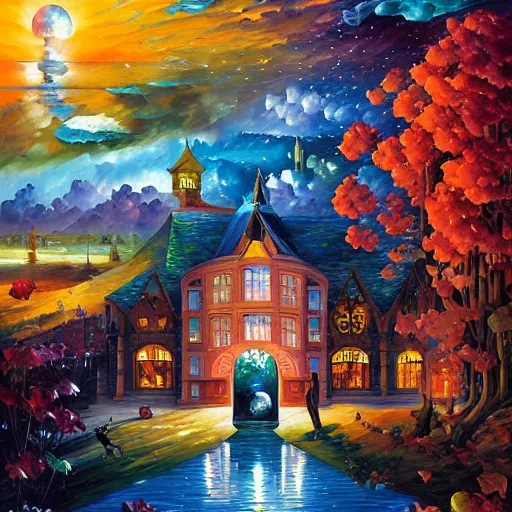 Image similar to art by james christensen, rob gonsalves, paul lehr, leonid afremov and tim white