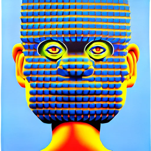 Prompt: chrome face jacket by shusei nagaoka, kaws, david rudnick, airbrush on canvas, pastell colours, cell shaded, 8 k