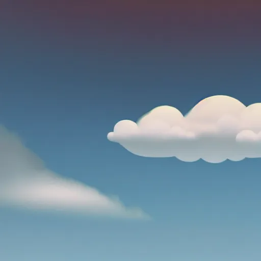 Image similar to an ultra photorealistic and sharp film still of a perfectly round circular white cloud in the sky. wide shot, wes anderson, studio ghibli, pixar and disney animation, octane render, dramatic lighting, award winning photography