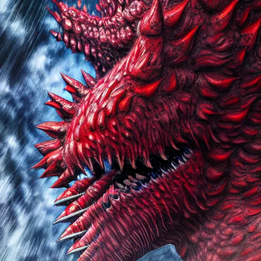 Prompt: shin godzilla, highly detailed, digital painting, smooth, sharp focus, illustration, ultra realistic, 8 k, art by hideaki anno and shinji higuchi