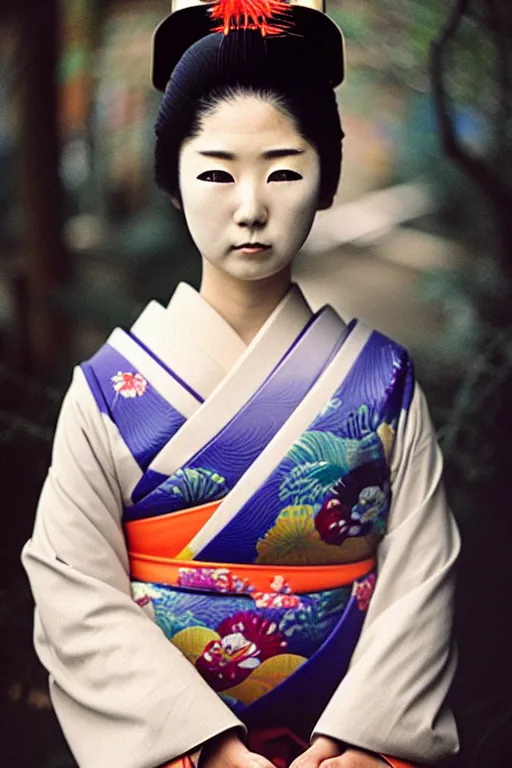 Prompt: photograph of a japanese geisha, photograph by steve mccurry