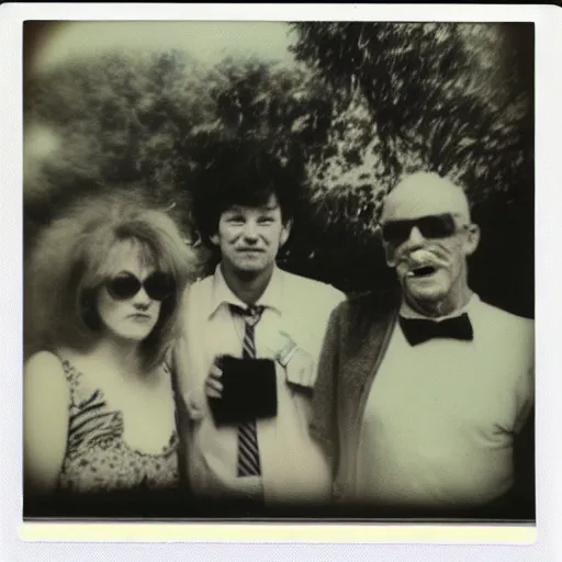 Image similar to found polaroid of bizarre trash humpers