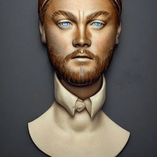 Image similar to a bird witha human head resembling leonardo dicaprio