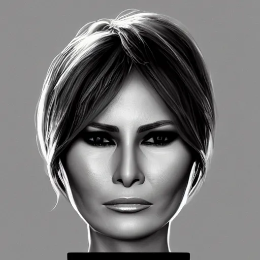 Image similar to melania trump, trending on artstation