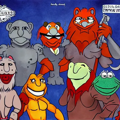 Image similar to thundercats as muppets by jim henson