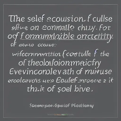 Prompt: the self cannot be the outcome of any evolutionary movement or process, for it itself is the immutable reality.