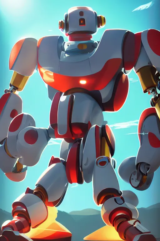 Image similar to metabots medabots medarotto medarot robot minimalist comics, behance hd by jesper ejsing, by rhads, makoto shinkai and lois van baarle, ilya kuvshinov, rossdraws global illumination ray tracing hdr radiating a glowing aura