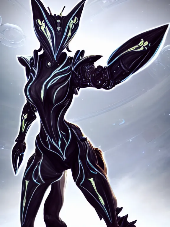 Image similar to exquisite cinematic full body shot of a beautiful saryn warframe, that's a giant beautiful stunning anthropomorphic robot female dragon with metal cat ears, posing elegantly, robot paws for feet, sharp claws, streamlined white armor, long elegant tail, two arms, two legs, long tail, detailed warframe fanart, destiny fanart, high quality digital art, macro art, dragon art, furry art, realistic digital art, warframe art, Destiny art, furaffinity, DeviantArt, artstation, 8k HD, octane render